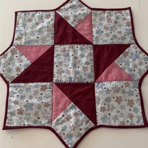 Cottagecore Patchwork Quilt Star Table Topper Handmade